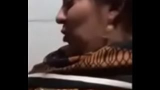 Big boobs Pakistani housewife sucking dick of her Devar