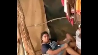 Desi horny couple in a tent