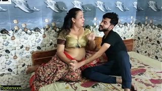 horny indian Bhabhi versus huge cock young Indian boy First amateur sex Videos