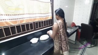 Indian Kitchen Sex Horny Wife Cheats on Her Husband when he is Not at Home