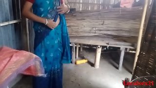 Sky Blue Saree Sonali Fuck in Brother in Law clear Bengali Audio